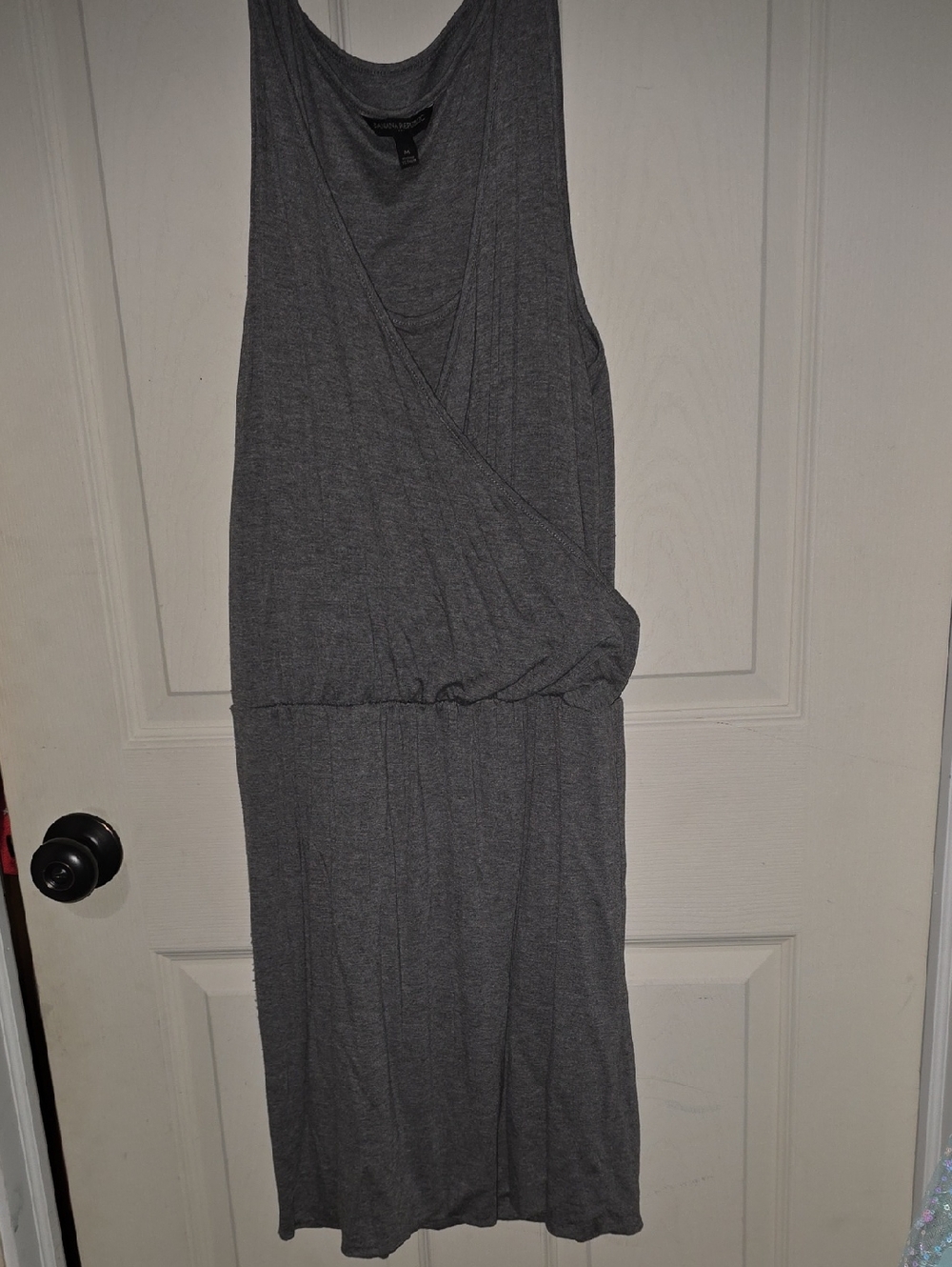 Banana Republic Sleeveless Grey Wrap-Front Women's Dress